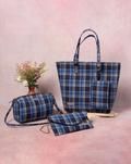 Upcycled Checks Denim Bags