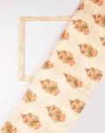 Yellow Orange Floral Digital Print Uppada Silk Fabric