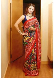 Banarasi Silk Kalamkari Print Saree