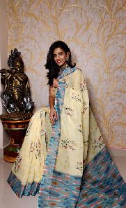 Chanderi Cotton Printed Saree