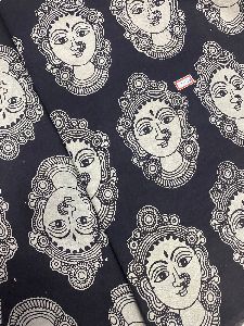 kalamkari screen printing fabric devi desing