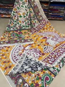 kalamkari chanderi silk saree