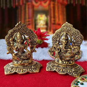 Metal Laxmi Ganesh Idol