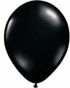 Hippity Hop Metallic Plain Solid Black Balloons 9 Inch