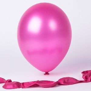 Hippity Hop Pink Metallic Plain Solid Balloon 9 Inch