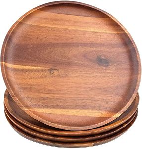Wooden Round Plates