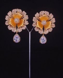 Gold CZ Earrings