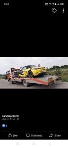 Flat bed towing rental service