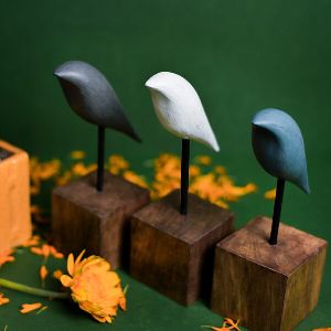 Wooden Bird Set of 3
