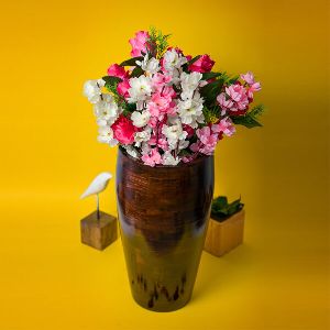 Wooden Block Look Vase