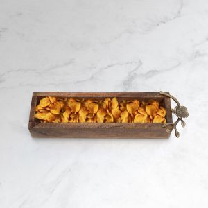 Wooden Platter with Brass Handle