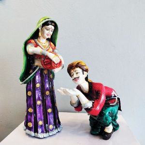 Polyresin Rajasthani Couple Showpiece