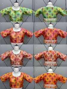 Heavy Fantom Silk Printed Mirror Blouse