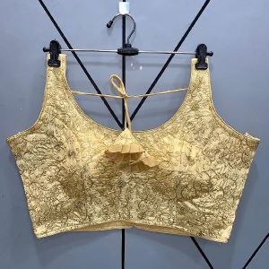 Heavy Paper Silk Gold Blouse