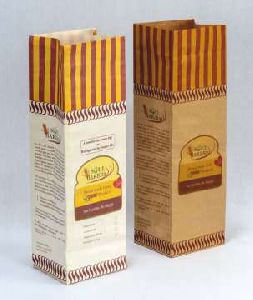 White and Brown Kraft Bag