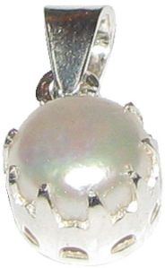 aadhyathmik muthyam muthu pearl silver pendant