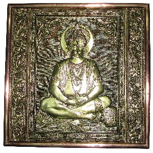 brass copper hand crafted hanuman wall hanging photo frame