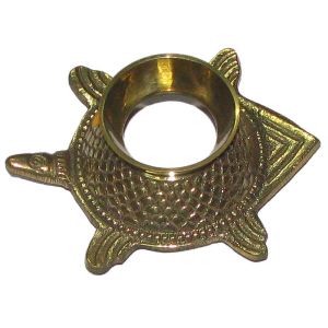 worship placing shankh kurma brass stand