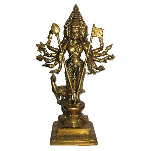 lord of six faces lord murugan arumugam skanda brass idol