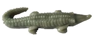 Gemstone Crocodile Statue