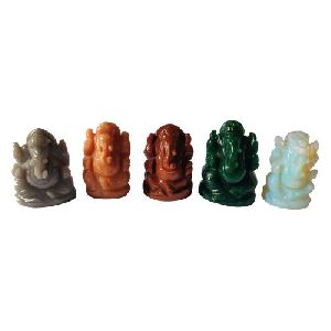 Gemstone Ganesha Statue