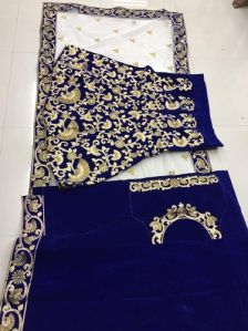 Blue Velvet Lehenga Choli