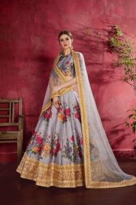 Heavy Banglori Silk Printed Party Wear Lehenga Choli