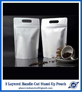 3 Layer Handle Cut Stand Up Pouch