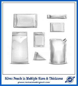 Plain Silver Pouch