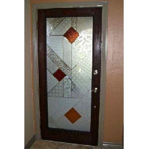Designer Wooden Glass Door