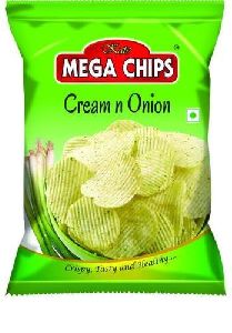 Cream And Onion Flavoured Potato Chips