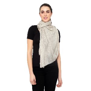 Off White Silk Wool Stole