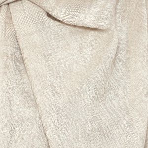 Off White Silk Wool Stole
