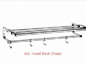 4 Hook Aluminium Towel Rack