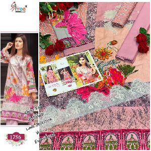Shree Fabs Al Zohaib Lawn Collection Vol-02 Party Wear Pakistani Style Dress Material