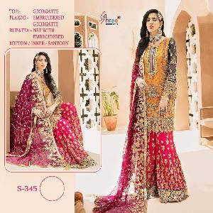 Shree Fabs Special S-345 Party Wear Georgette Dress Material