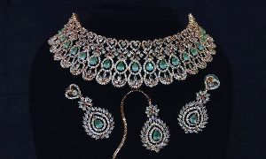 CZ Choker Necklace Set