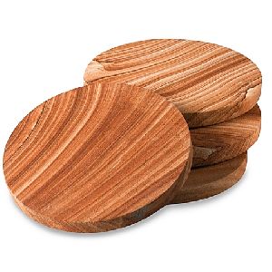 Brown Wooden Coaster