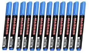 12 Pcs/Pack Permanent Blue Marker