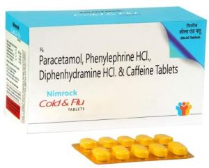 Paracetamol Phenylephrine HCL Diphenhydramine HCL and Caffeine Tablets