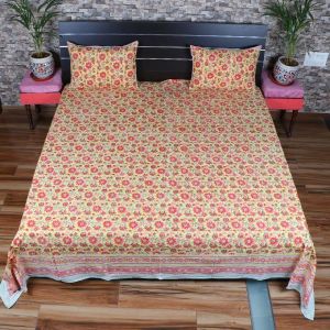 Cotton Hand Block Printed Bedsheet