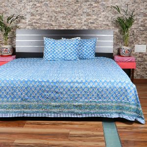 hand block printed cotton bedsheets