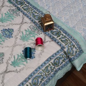 HAND BLOCK PRINTED COTTON FINE QUILT