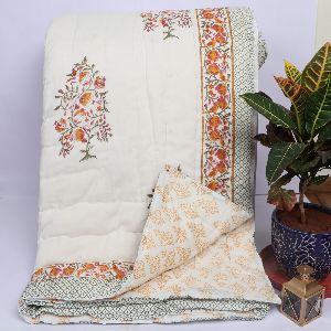 HAND BLOCK PRINTED COTTON FINE QUILTS