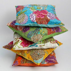 Handmade Kantha Cushion Cover