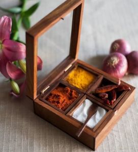 Wooden Spice Box