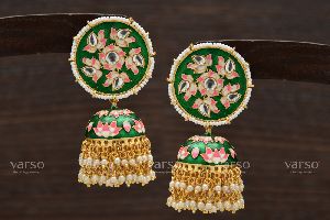 Jhumki/Drop Multicolour With Pearls Earring