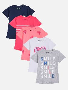 Girls Round Neck T-Shirts