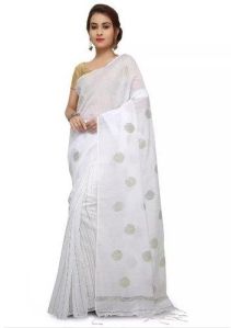 Ladies Party Wear White Sarees