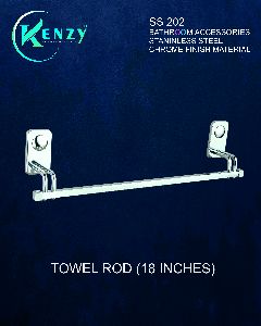 STAINLESS STEEL TOWEL ROD 18 INCHES